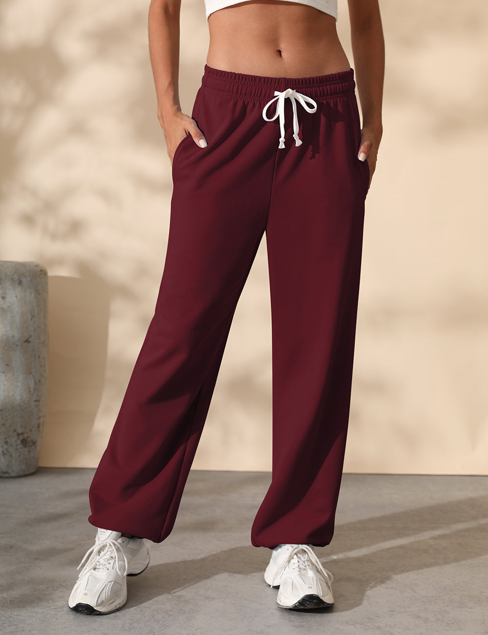 Women Baggy Drawstring Waisted Cinch Bottom SweatPants