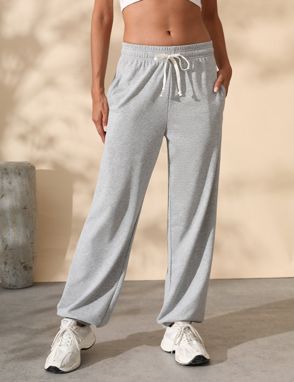 Women Baggy Drawstring Waisted Cinch Bottom SweatPants