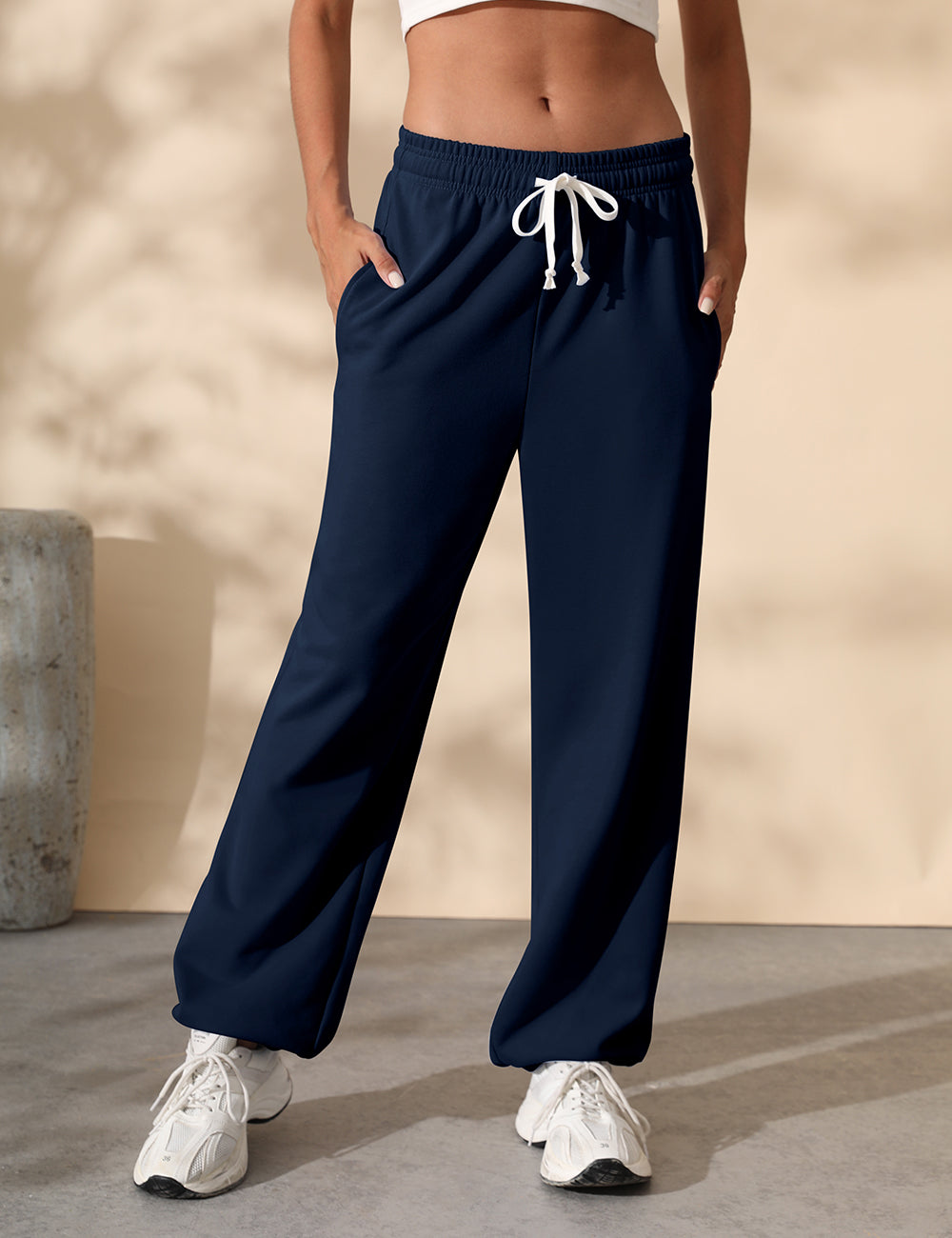 Women Baggy Drawstring Waisted Cinch Bottom SweatPants
