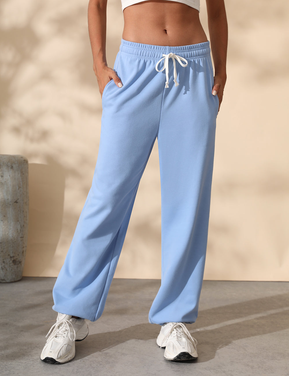 Women Baggy Drawstring Waisted Cinch Bottom SweatPants