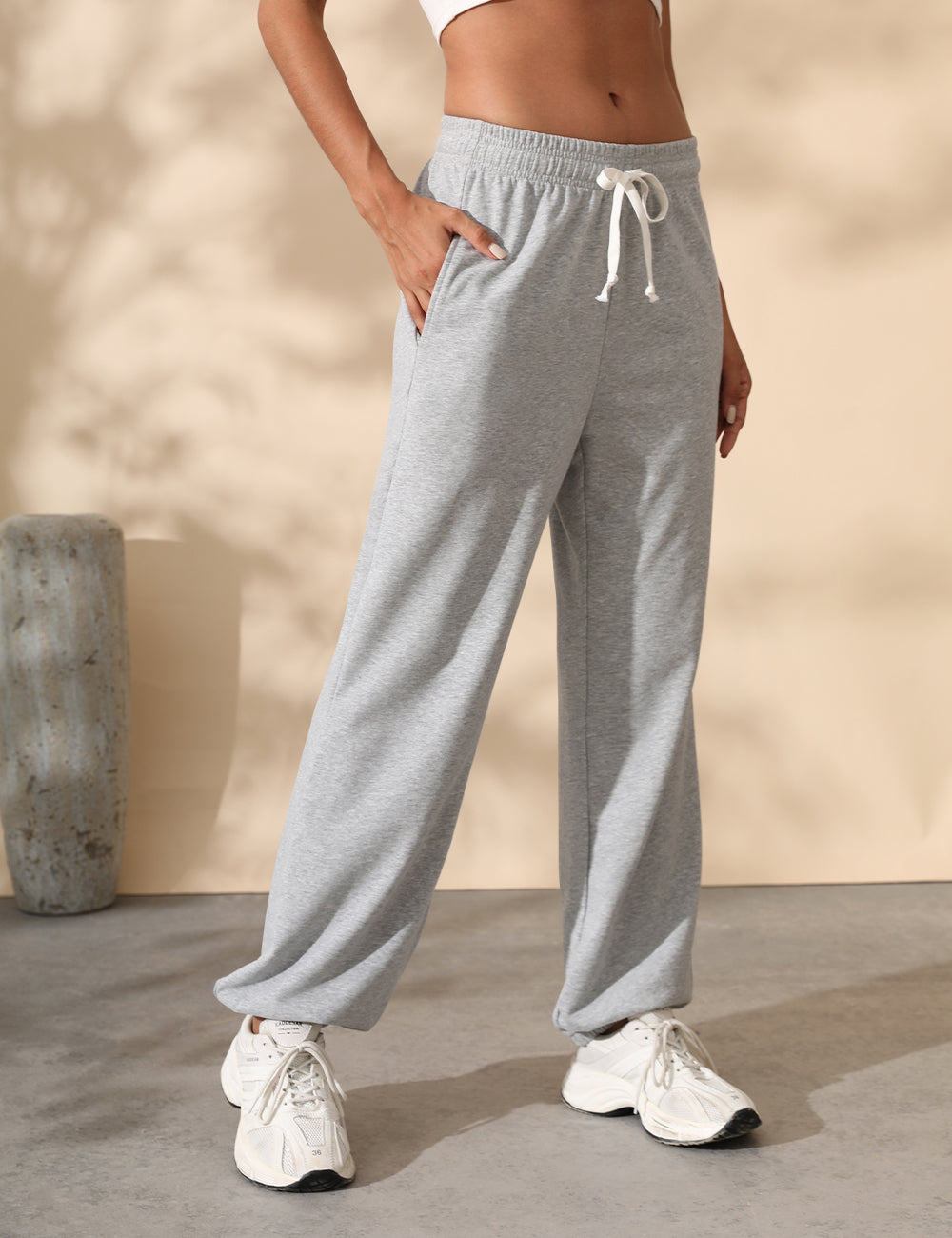 Women Baggy Drawstring Waisted Cinch Bottom SweatPants