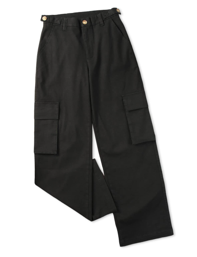 Women's Cargo Pants High Waisted Wide Leg Jeans Streetwear with Pockets