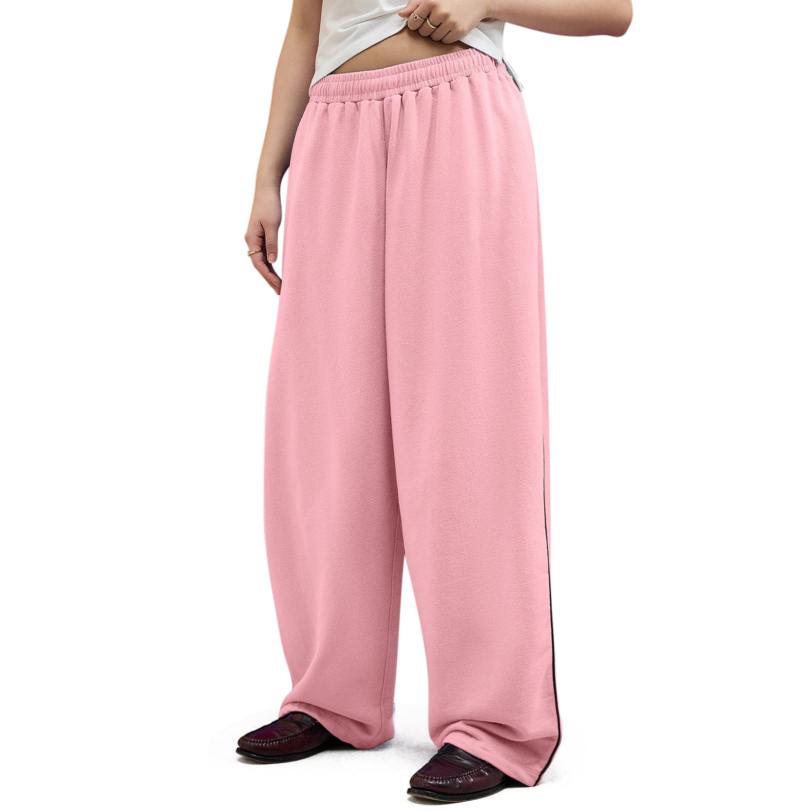 Women's Casual Baggy Sweat Pants Drawstring Trousers with Pockets