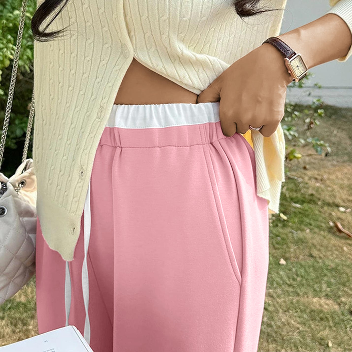 Women's Wide Leg Sweatpants High Waist Baggy Sweat Pants Straight Leg Pants with Pockets