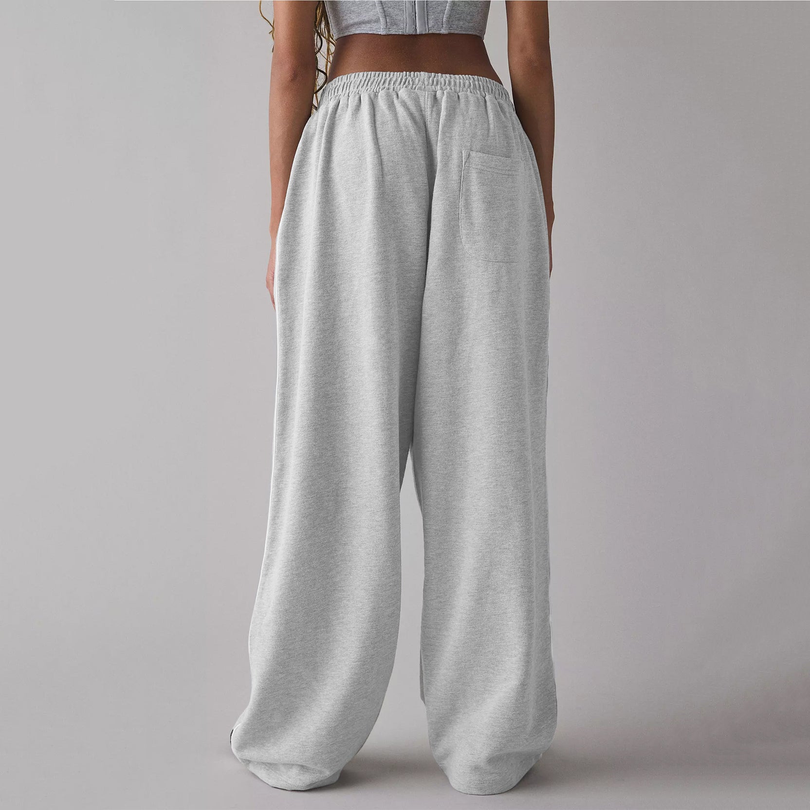 Women's Casual Baggy Sweat Pants Drawstring Trousers with Pockets