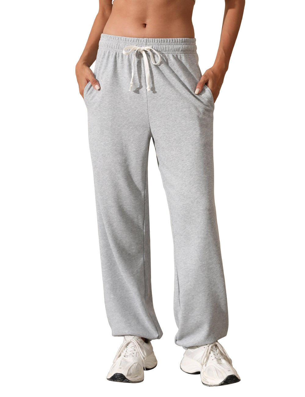 Women Baggy Drawstring Waisted Cinch Bottom SweatPants