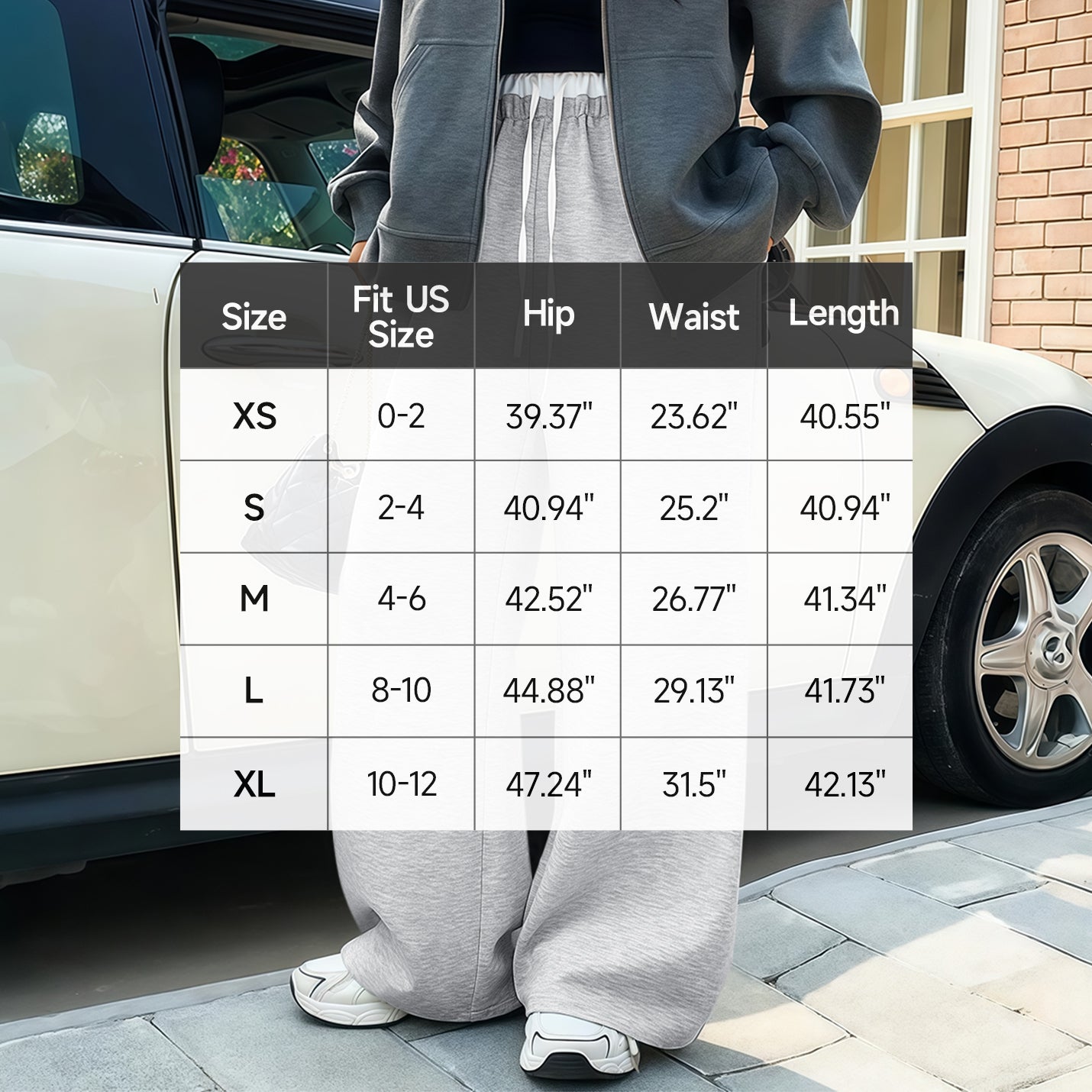 Women's Wide Leg Sweatpants High Waist Baggy Sweat Pants Straight Leg Pants with Pockets