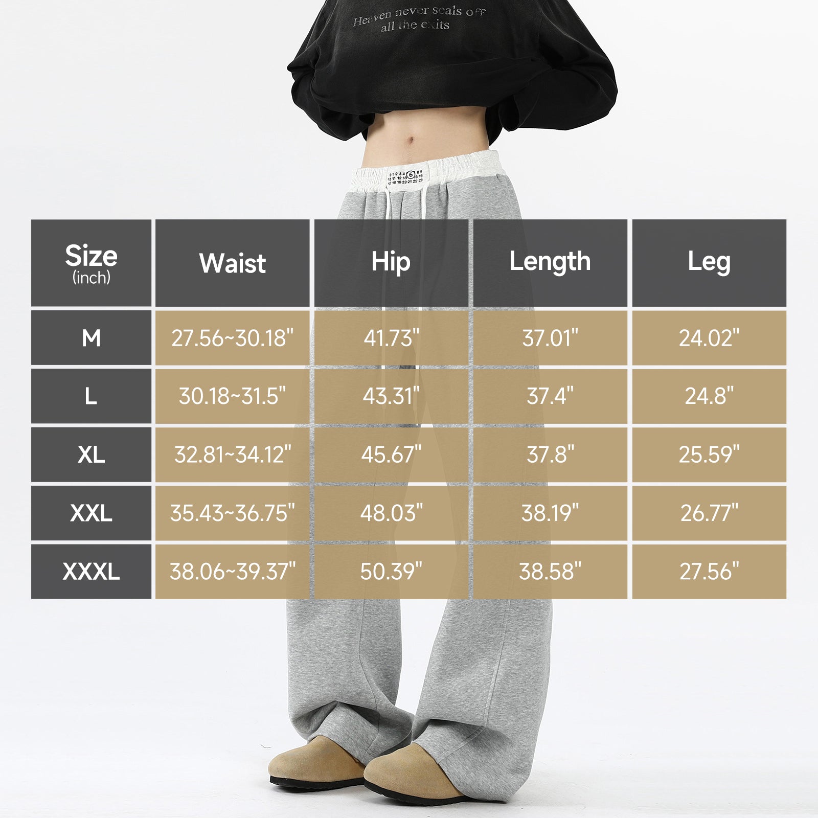 Women's Baggy Pants Wide Leg Drawstring Waist Loose Sweatpants with Pockets