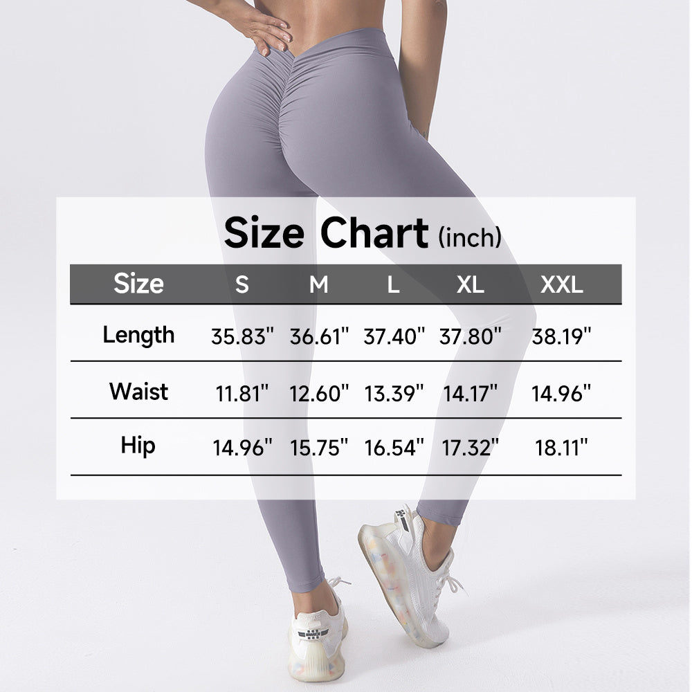 New Yoga Pants Women Back V Waist Hip Lifting Peach Pants High Waisted Sports Pants Gym Workout Pants