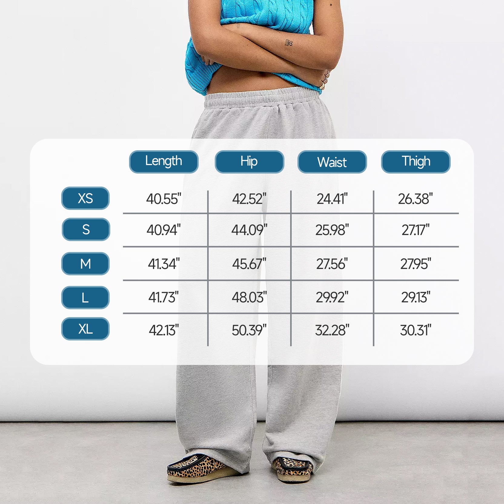 Women's Casual Baggy Sweat Pants Drawstring Trousers with Pockets