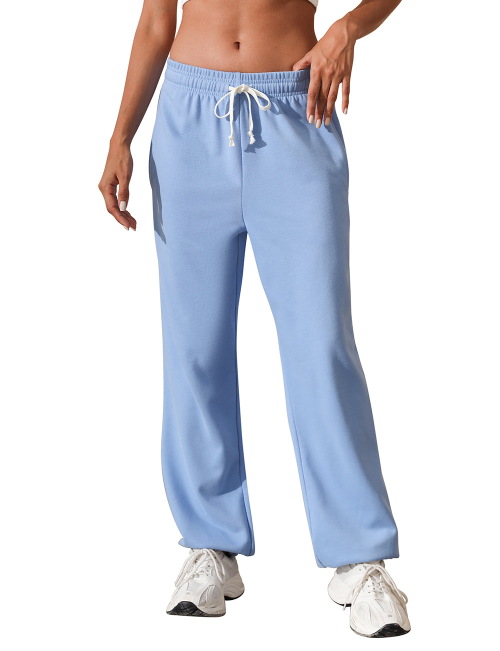 Women Baggy Drawstring Waisted Cinch Bottom SweatPants