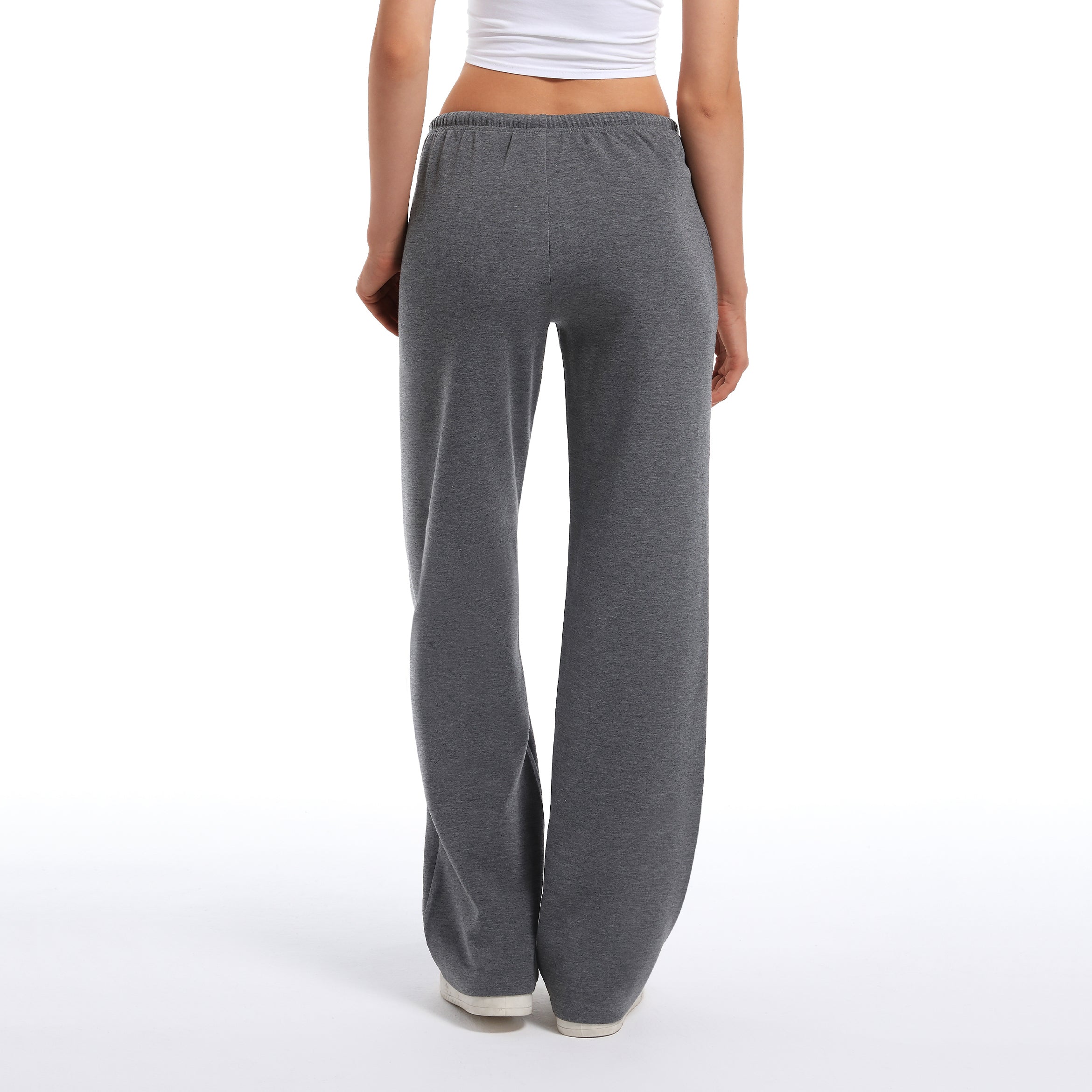 Women's Drawstring Elastic Low Waist Pants with Pockets