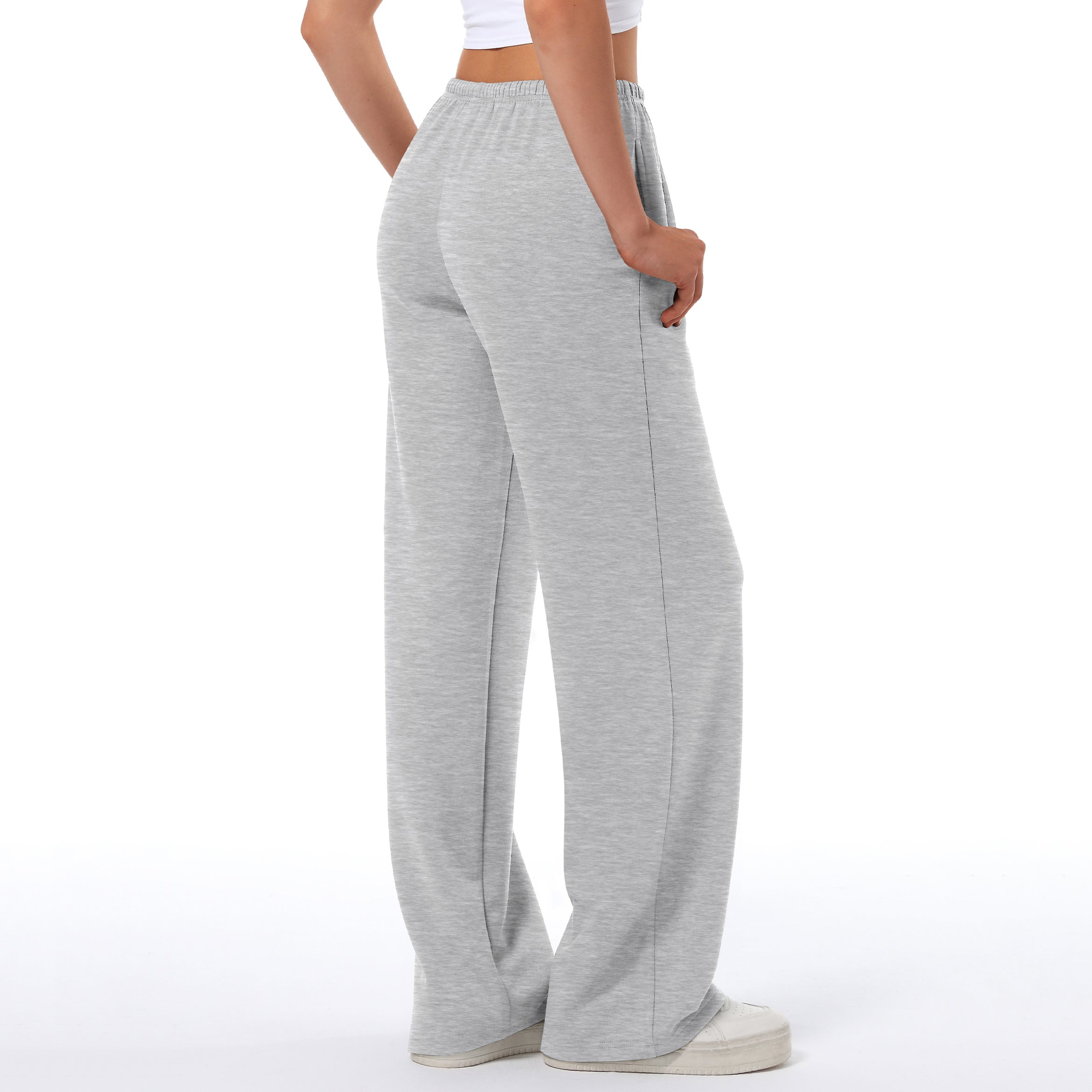 Women's Drawstring Elastic Low Waist Pants with Pockets