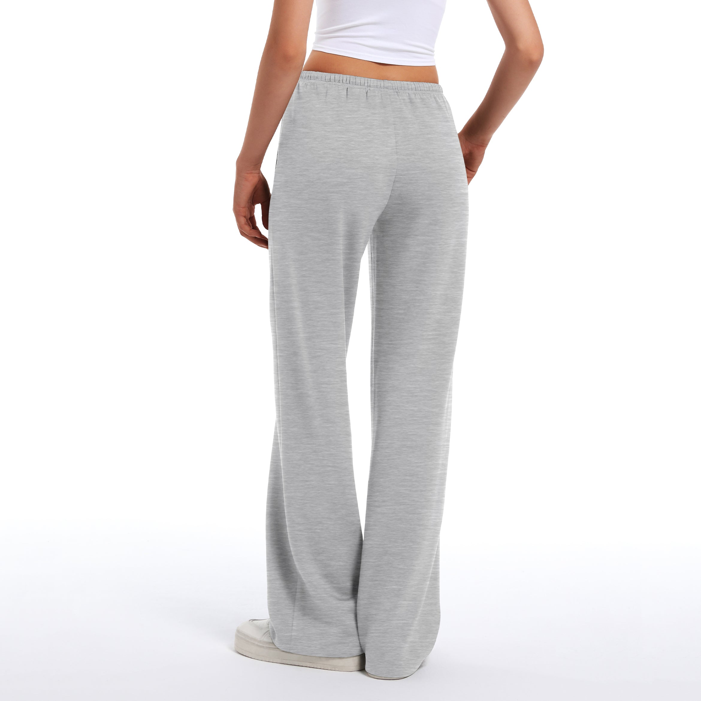 Women's Drawstring Elastic Low Waist Pants with Pockets