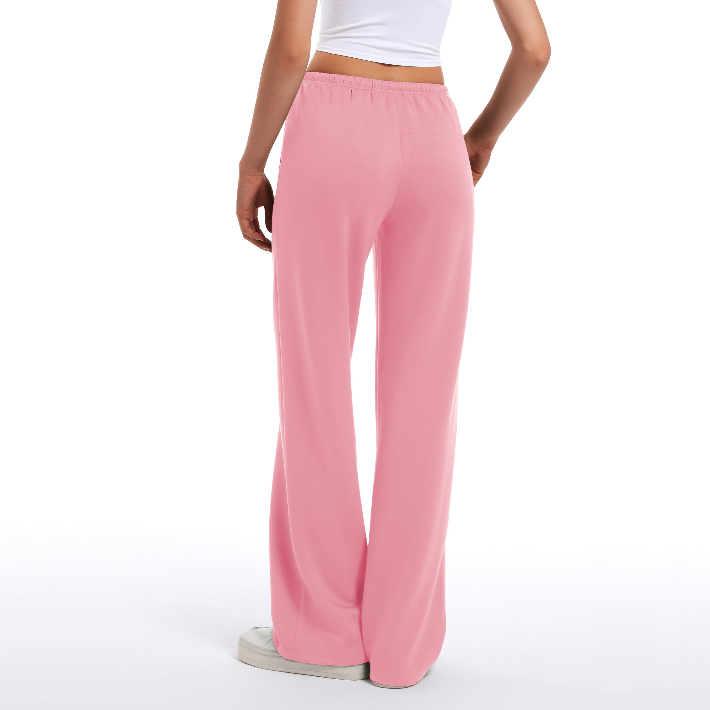 Women's Drawstring Elastic Low Waist Pants with Pockets
