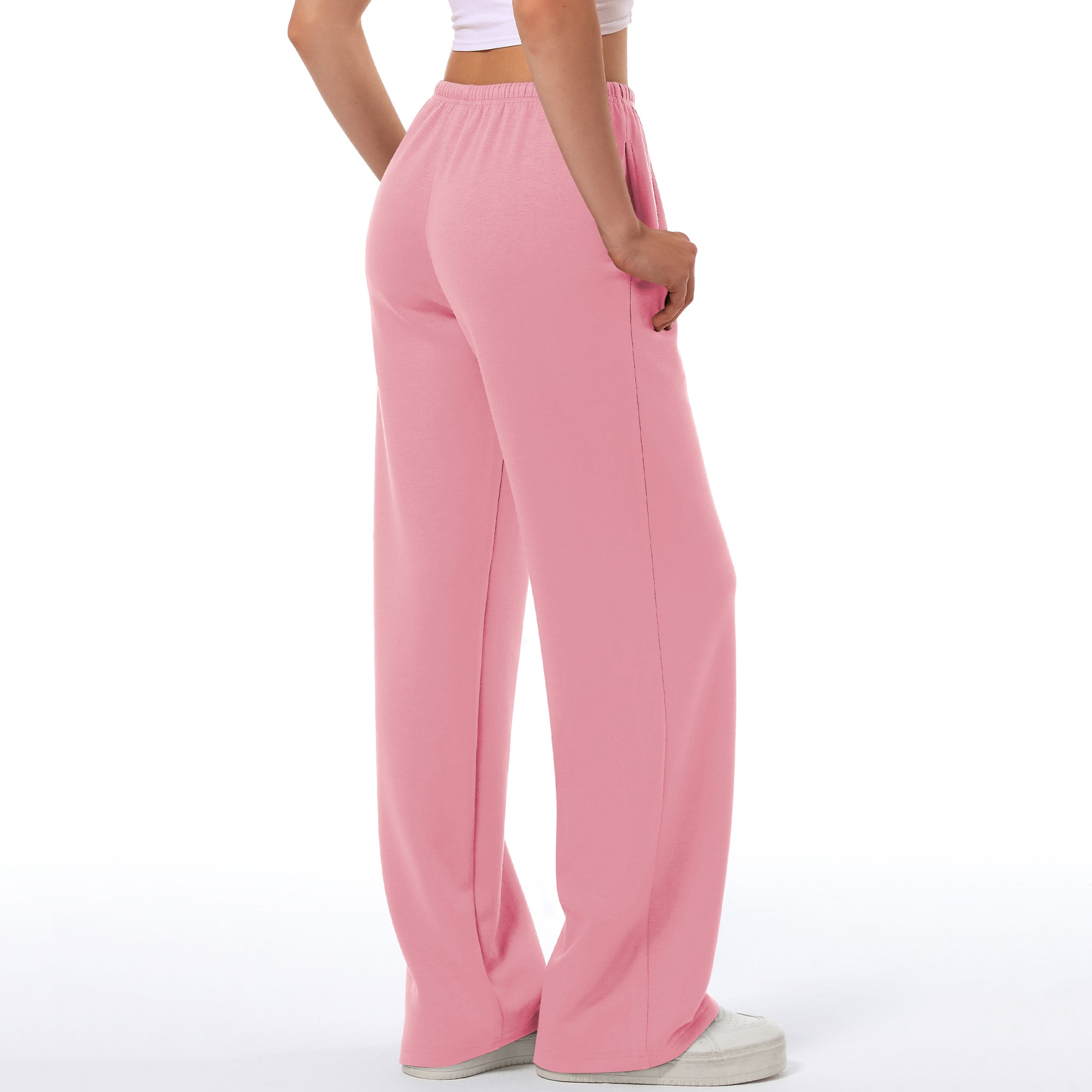 Women's Drawstring Elastic Low Waist Pants with Pockets