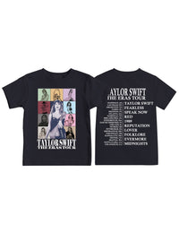 Girl's Retro Taylor Graphics Double Side Printed Personalized 80's T-Shirts