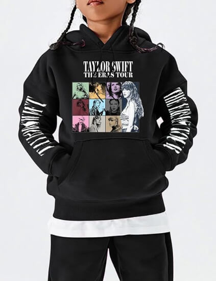 Girl's Hoodies Casual Taylor Sweatshirt Kids Boys Swifts Pullover Hooded Concert Outfits