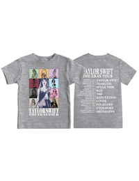 Girl's Retro Taylor Graphics Double Side Printed Personalized 80's T-Shirts