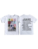 Girl's Retro Taylor Graphics Double Side Printed Personalized 80's T-Shirts