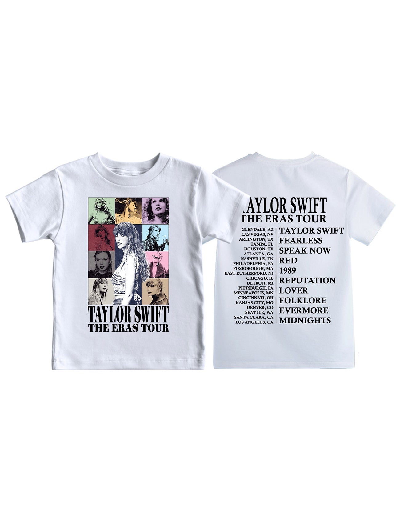 Girl's Retro Taylor Graphics Double Side Printed Personalized 80's T-Shirts