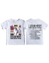 Girl's Retro Taylor Graphics Double Side Printed Personalized 80's T-Shirts