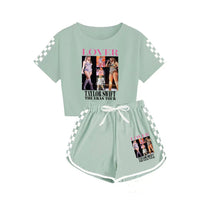 Girls' Clothing Sets Casual Taylor 2 Piece Short Sleeve T Shirt and Pant Sets