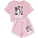 Girls' Clothing Sets Casual Taylor 2 Piece Short Sleeve T Shirt and Pant Sets