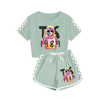 Girls' Clothing Sets Casual Taylor 2 Piece Short Sleeve T Shirt and Pant Sets