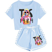 Girls' Clothing Sets Casual Taylor 2 Piece Short Sleeve T Shirt and Pant Sets