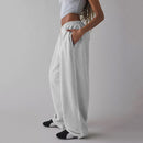 Women's Casual Baggy Sweat Pants  Drawstring Trousers with Pockets
