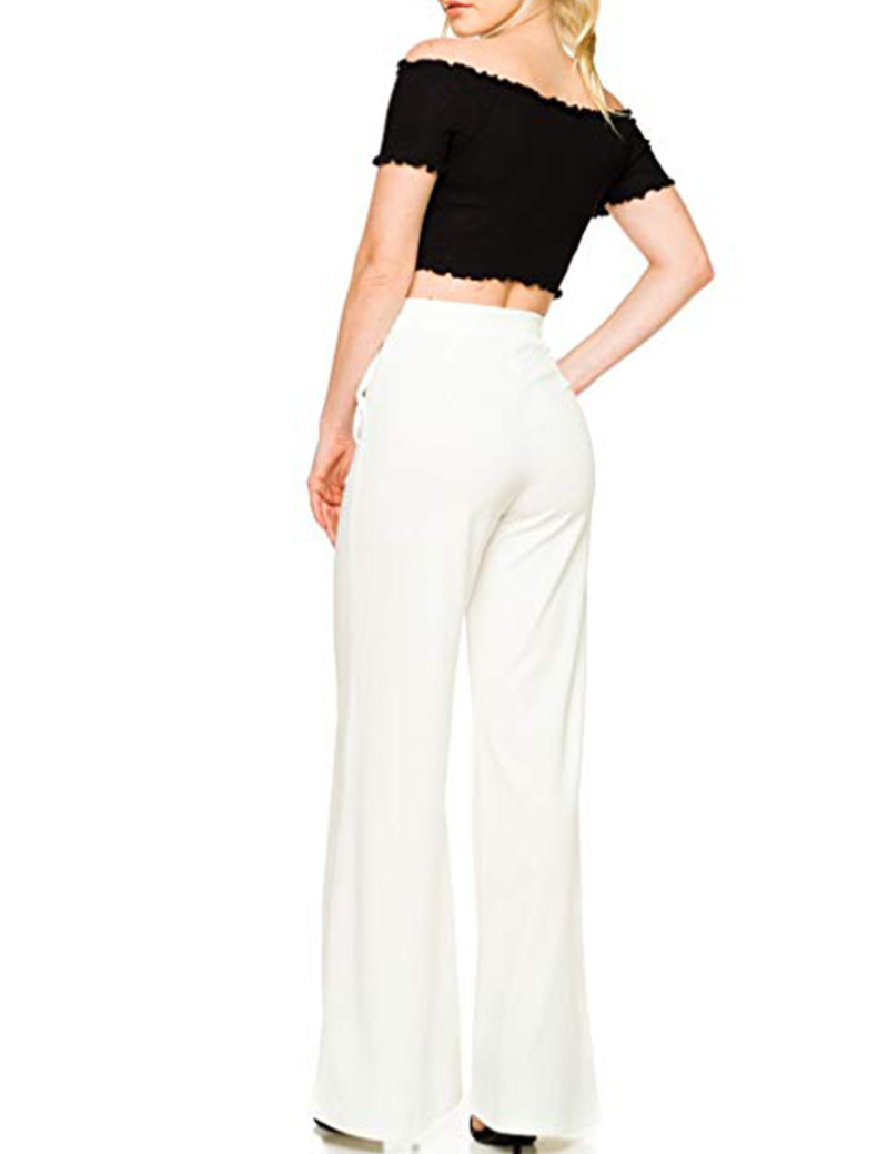 Women's Dress Pants Wide Leg Flare Pants Loose Casual Work Trousers