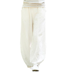 Women's Casual Cotton Linen Baggy Pants with Elastic Waist Loose Fit Lantern Trouser