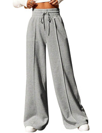 Women's Drawstring High Waisted Wide Leg Long Pants Casual Sweatpants