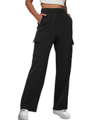 Women's Cargo Sweatpants Casual Baggy Fleece High Waisted Joggers Pants