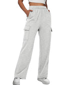 Women's Cargo Sweatpants Casual Baggy Fleece High Waisted Joggers Pants