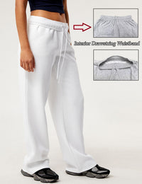 Women's Interior Drawstring Wide Leg Sweatpants