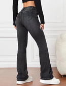 Women's High Waisted Jeans Flare Stretch Slims Classic Fit Bootcut Casual Denim Pants