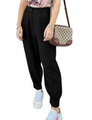 Women's High Waisted Pants Casual Ankle Length Work Trouser with Pockets