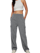 Women's Cargo Sweatpants Casual Baggy Fleece High Waisted Joggers Pants