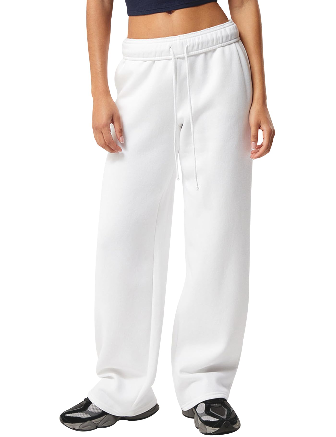 Women's Interior Drawstring Wide Leg Sweatpants