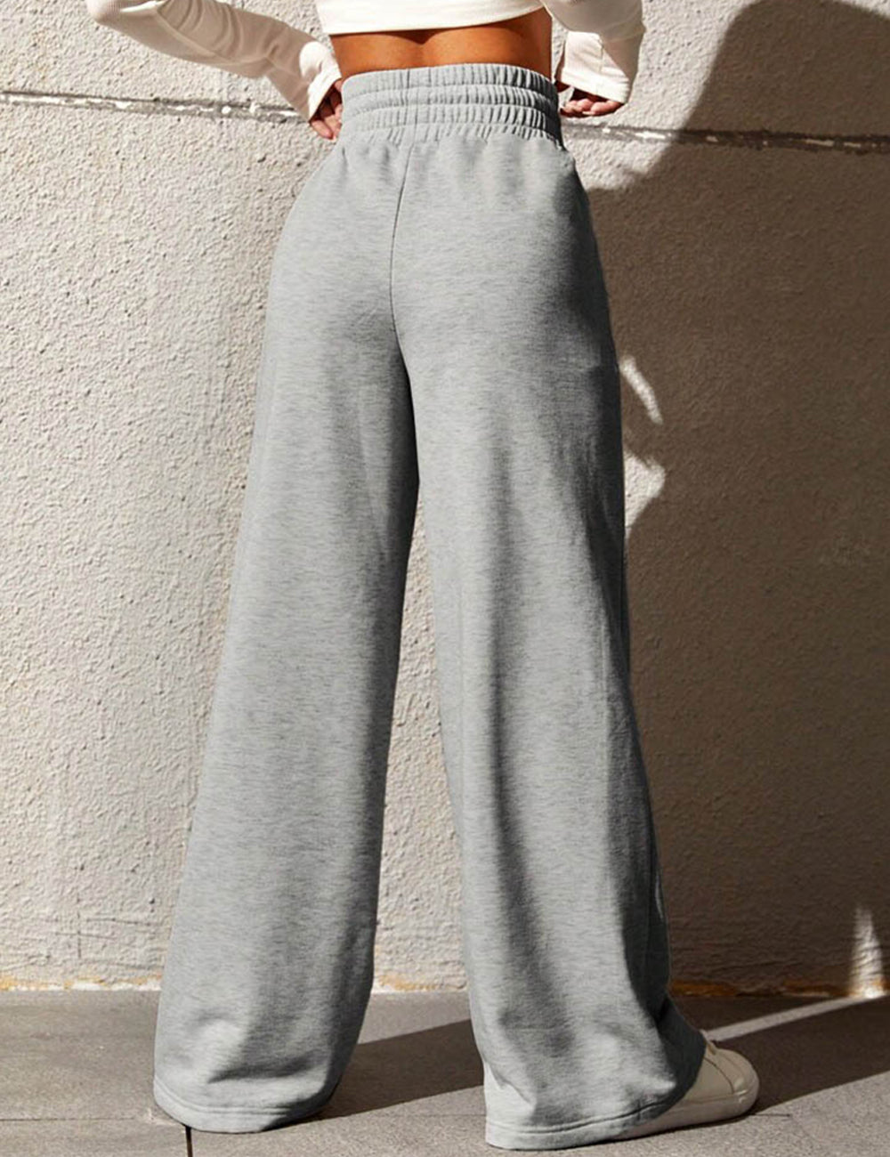 Women's Drawstring High Waisted Wide Leg Long Pants Casual Sweatpants