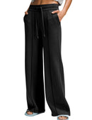 Women's Drawstring Ribbed Waisted Sweatpants