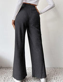 Women's Casual Elastic High Waist Knit Loose Lounge Pants Trousers