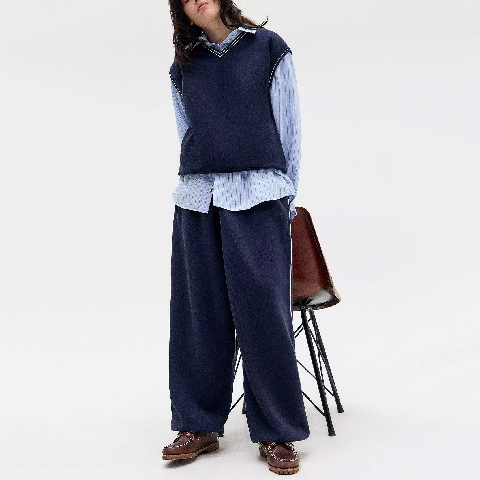 Women's Casual Baggy Sweat Pants  Drawstring Trousers with Pockets