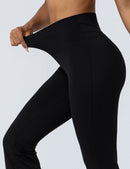 Women's High Waist Mini Flared Leggings Casual Bootcut Yoga Pants