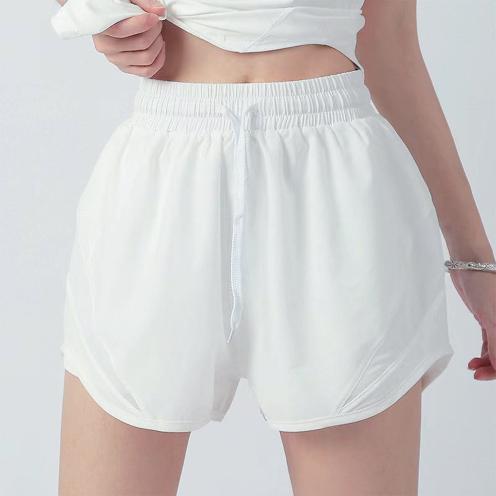 Summer Thin Loose Quick Dry Running Training Fitness Pants Yoga Shorts With Lining For Women