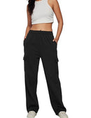 Women's Cargo Sweatpants Casual Baggy Fleece High Waisted Joggers Pants