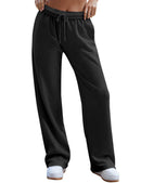 Women's Interior Drawstring Wide Leg Sweatpants