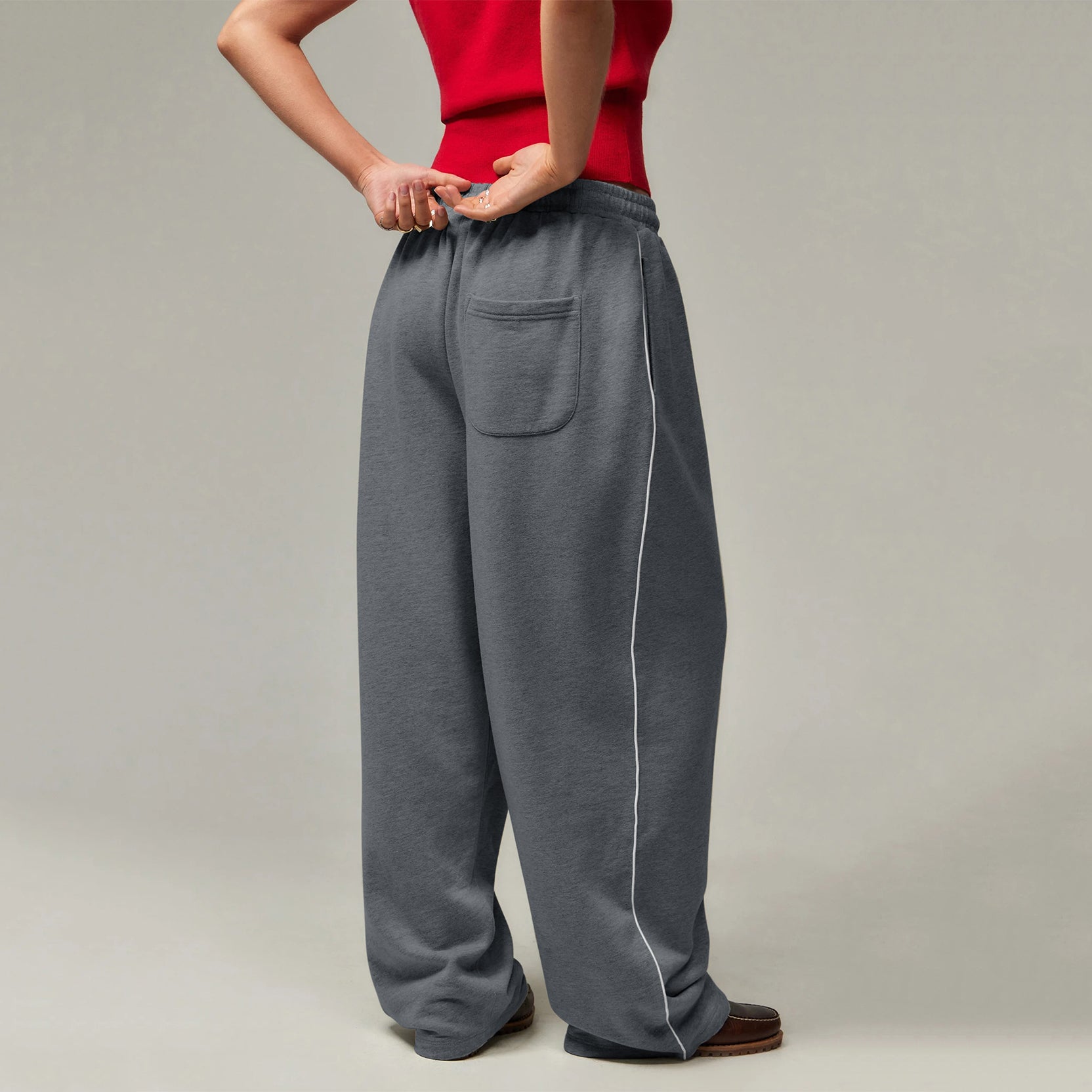 Women's Casual Baggy Sweat Pants  Drawstring Trousers with Pockets